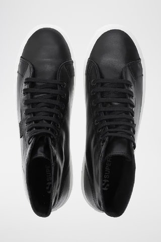 Hoge Leren Sneakers - Zwart