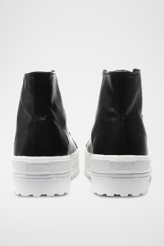Hoge Leren Sneakers - Zwart