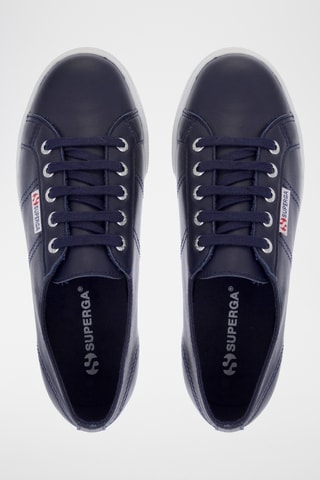 Leren Platform Sneakers - Marineblauw