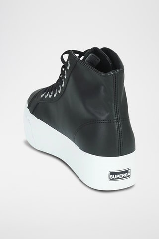 Hoge Leren Sneakers - Zwart