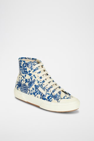 Hoge Sneakers - Beige en Blauw