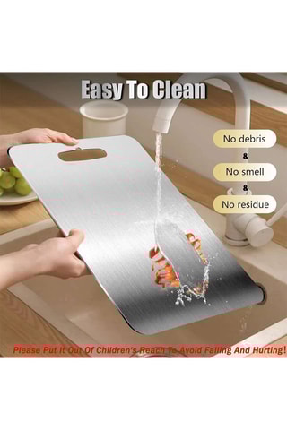 Tabla para cortar de acero inoxidable Pascel - 24 x 34 cm