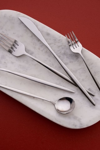 Cubertería de acero inoxidable - 30 piezas