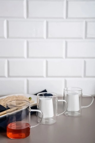 6 vasos de vidrio de borosilicato - 200 ml