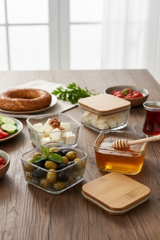 4 recipientes de cristal - 30 cl