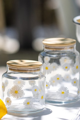 2 tarros de cristal con tapa Fiona - 63,5/89 cl