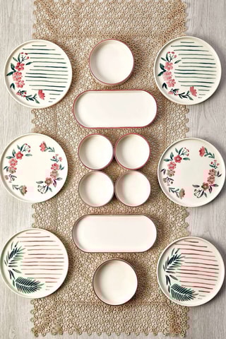 Vajilla de cerámica para el desayuno - 14 piezas