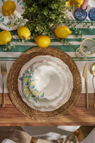 Service en porcelaine Lemon - 24 pièces