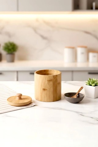 Recipiente para especias de bambú