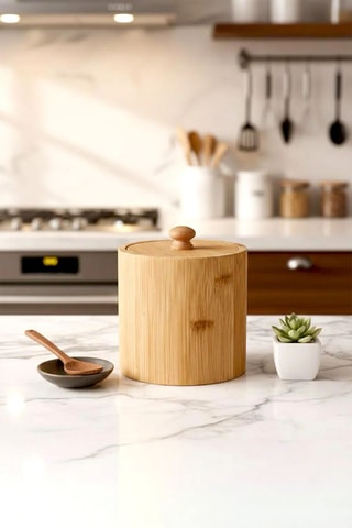 Recipiente para especias de bambú