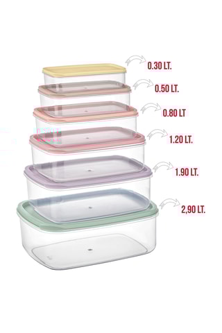 6 fiambreras - 300-2900 ml