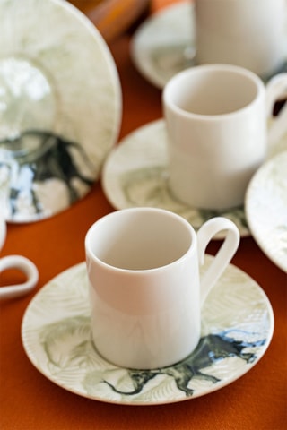 Juego de café de porcelana - 6 personas