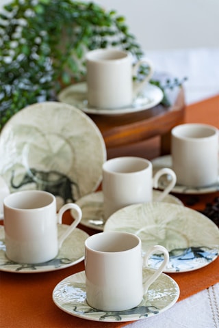 Juego de café de porcelana - 6 personas