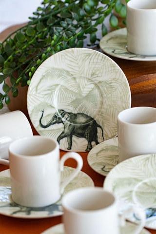 Juego de café de porcelana - 6 personas