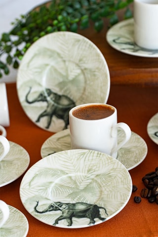 Juego de café de porcelana - 6 personas