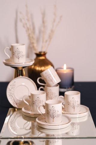 Juego de café de porcelana - 6 personas