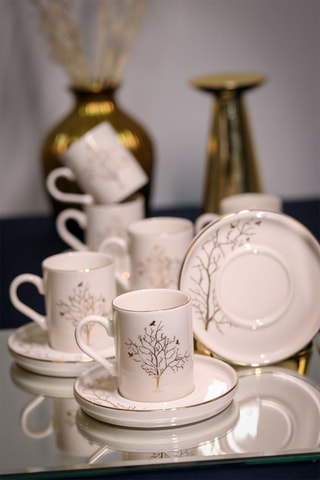 Juego de café de porcelana - 6 personas