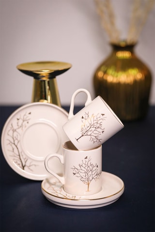 Juego de café de porcelana - 6 personas