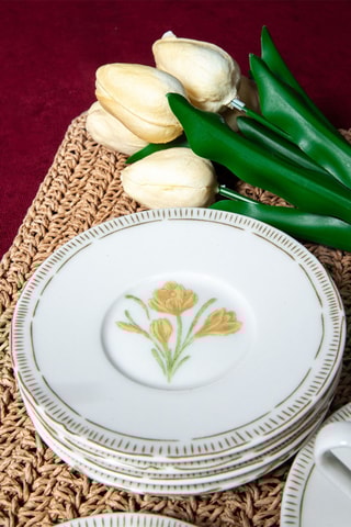 Juego de café de porcelana - 6 personas