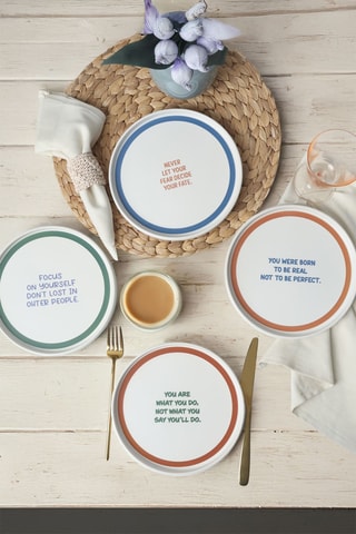 4 platos de postre - 21 cm