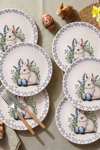 6 platos de postre de cerámica - 19,3 cm