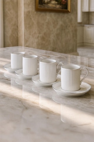 Juego de café de porcelana - 6 personas