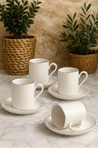 Juego de café de porcelana - 6 personas