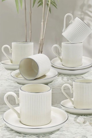 Juego de café de porcelana - 6 personas