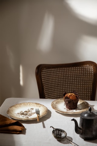 6 platos de postre de porcelana - 21 cm