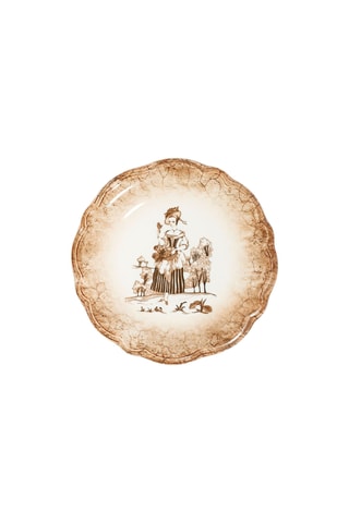 6 platos de postre de porcelana - 21 cm