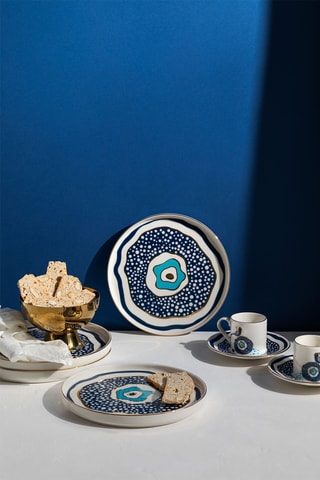 6 platos de postre de porcelana - 21 cm