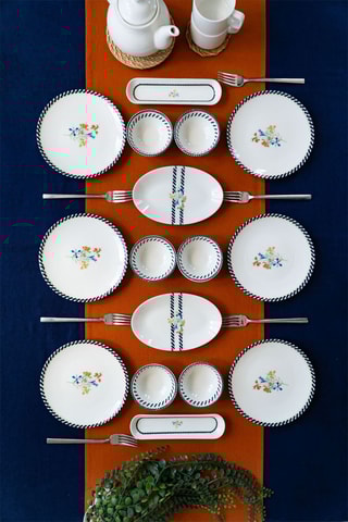 Vajilla para el desayuno de porcelana - 20 piezas