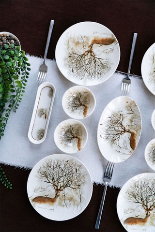 Vajilla para el desayuno de porcelana - 20 piezas