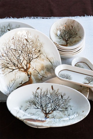 Vajilla para el desayuno de porcelana - 20 piezas