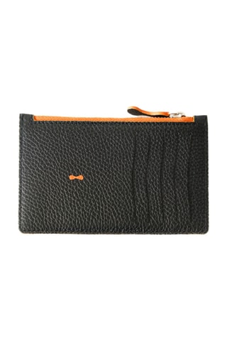 Porta-cartões de couro Breda - Preto