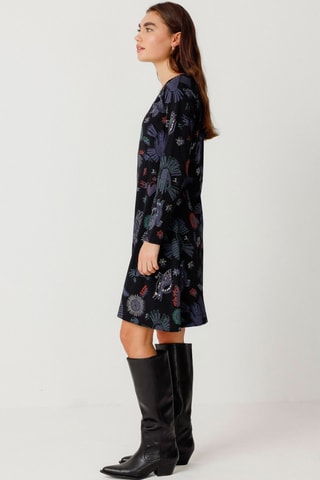 Vestido direito em algodão biológico Lamia - Multicor