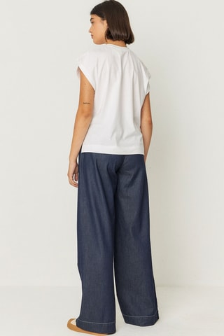 T-shirt oversize em algodão biológico Zuntz - Branco