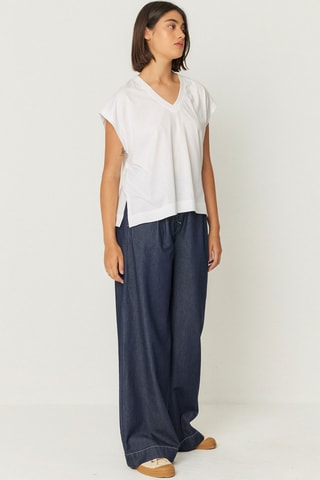 T-shirt oversize em algodão biológico Zuntz - Branco