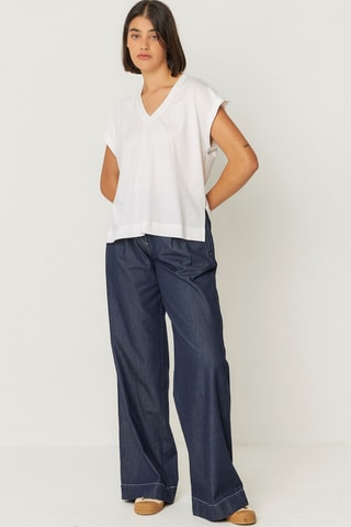 T-shirt oversize em algodão biológico Zuntz - Branco