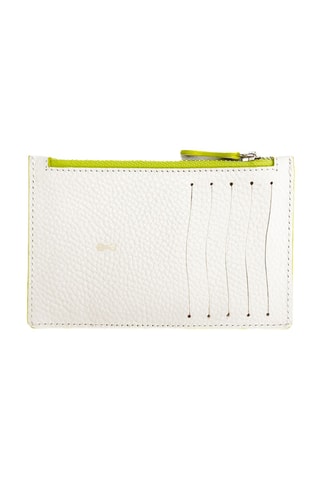 Porta-cartões de couro Breda - Branco