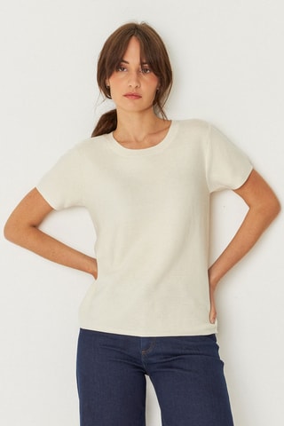 T-shirt em algodão biológico Bidari - Bege