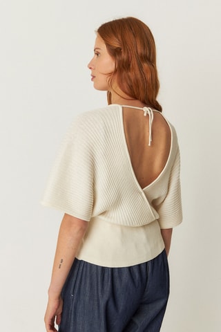 Top em algodão biológico Tala - Bege