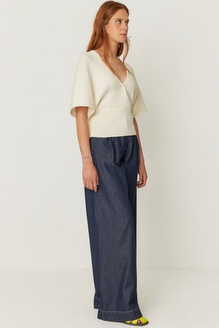 Top em algodão biológico Tala - Bege