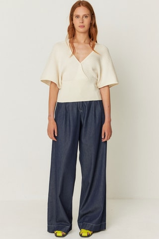 Top em algodão biológico Tala - Bege