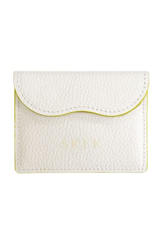 Porta-cartões de couro Alella - Branco