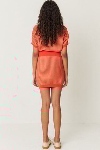 Saia direita em algodão biológico Bine - Laranja