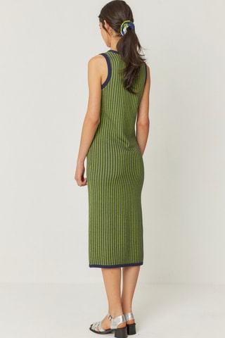 Vestido-camisola em algodão biológico Ihara - Verde