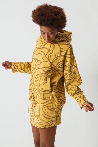 Saia em algodão biológico - Amarelo - Amarelo e castanho