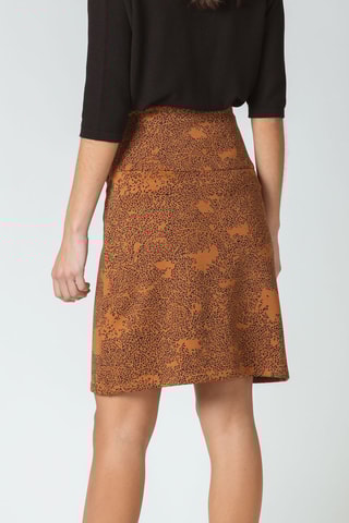 Saia direita de cintura subida Belky - Castanho - Castanho