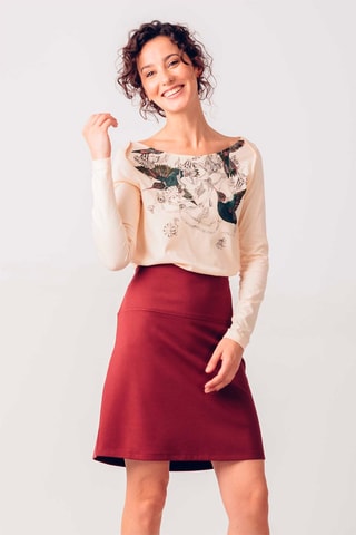 Saia direita Belky - Castanho - Castanho